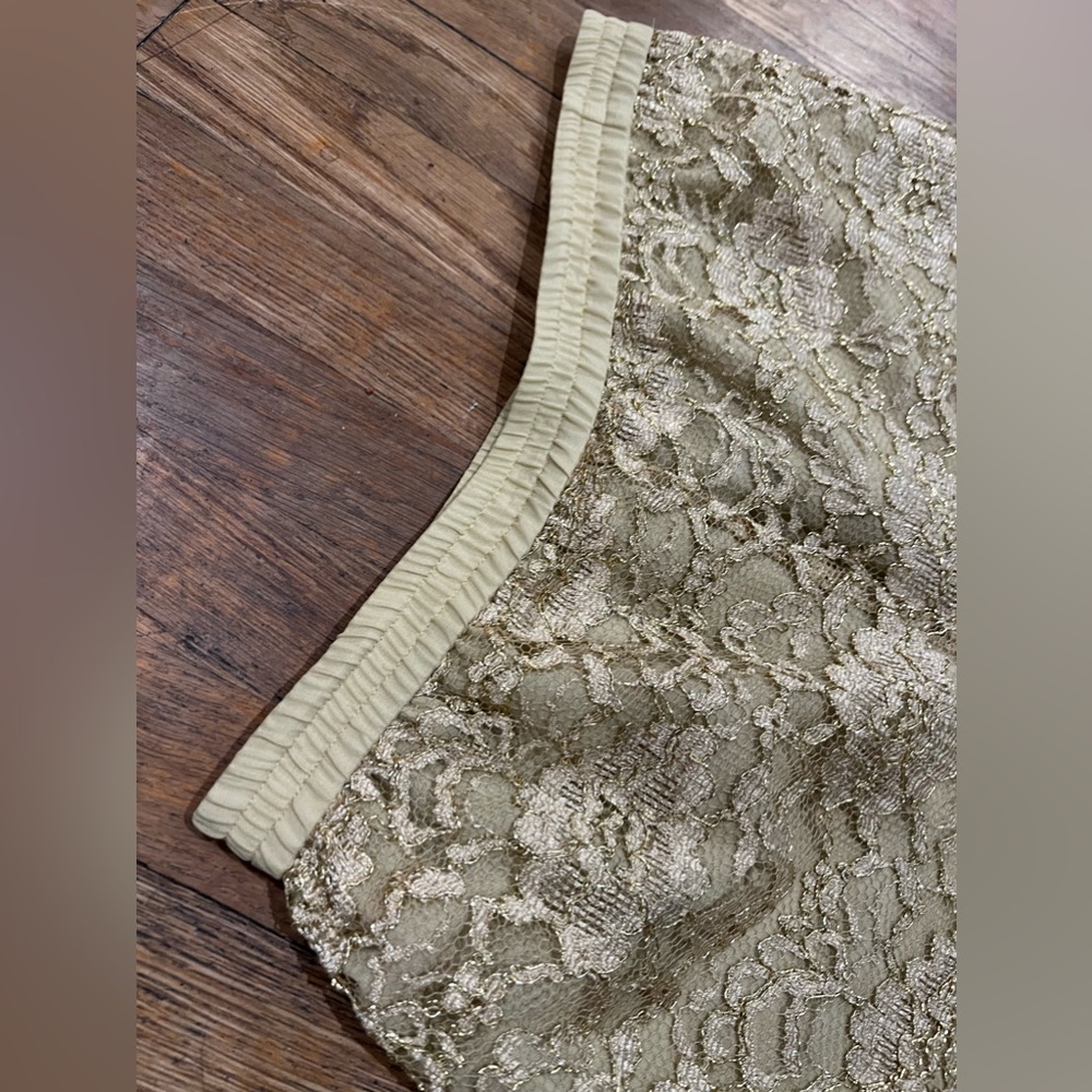 Vintage Theo Miles Gold Lace Pants 90’s Holiday Thanksgiving Christmas NYE - Picture 4 of 5